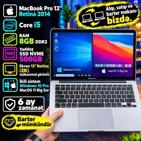 Həm Mak həm windows/SSD 500gb/Ram 8gb/i5 Salam dəyərli dostlar — G House — Ноутбуки и планшеты