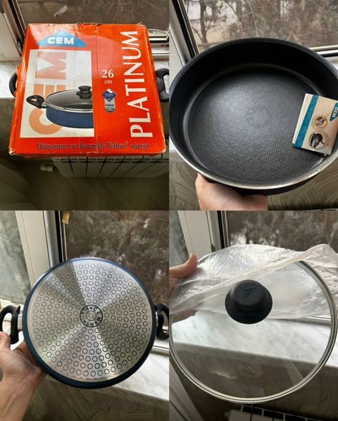 Tava, rəng - Göy, Antipriqar, 26 sm — 20 ₼ · Баку · Bişirmə qabları Tava, rəng - Göy, Antipriqar, 26 sm — Баку
