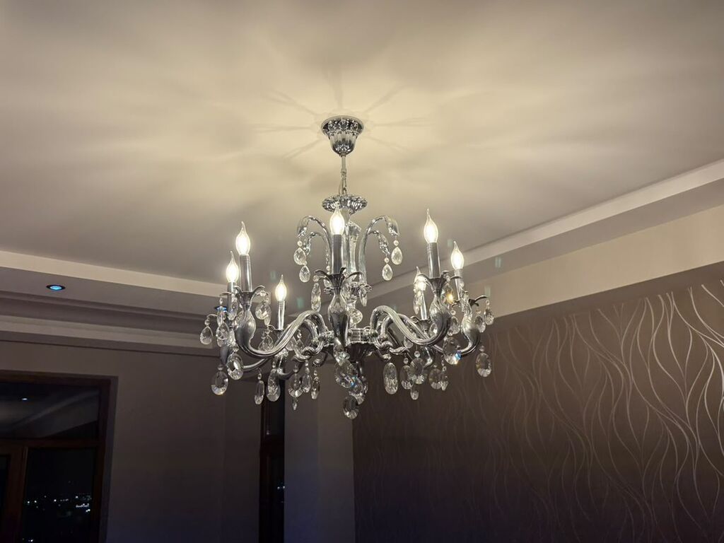 Çılçıraq, 8 lampa, Xrustal — Tavan is?qlar? v? cilc?raqlar, Bakı (4)