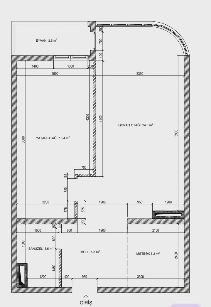 2 otaqlı mənzil 63 m² satılır Xırdalan — Mənzil, Abşeron (11)