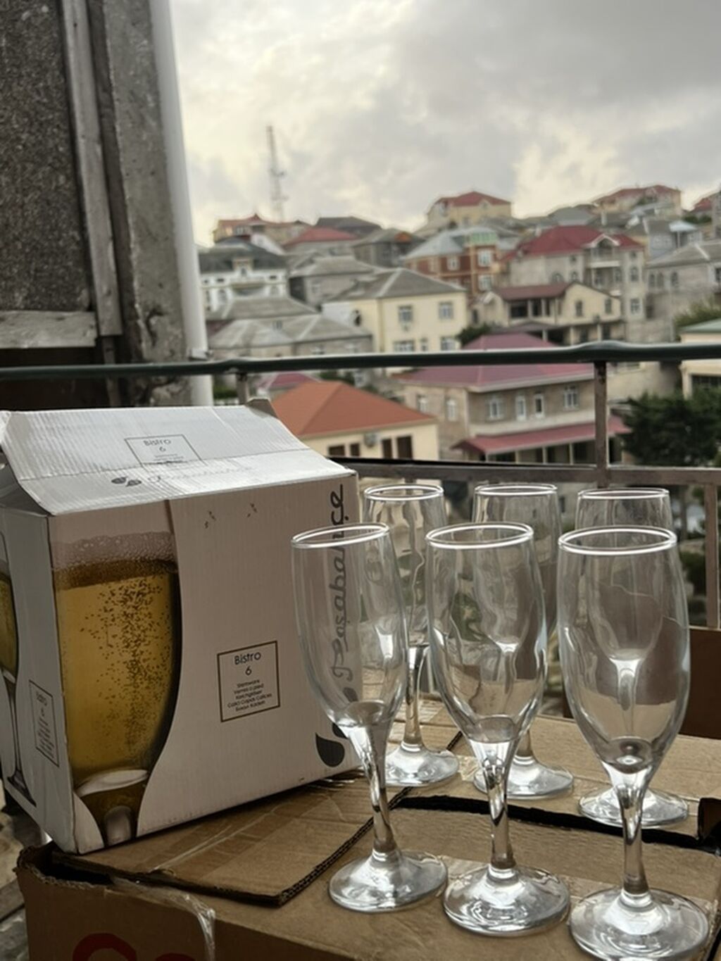 Qədəhlər, Şüşə, 6 ədədli dəst, Türkiyə — Süfrə qabı, Bakı (2)