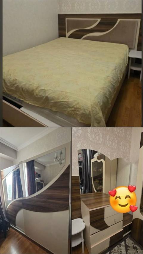 Yataq dəsti – matras daxil Tərkibi: - Geniş ikinəfərlik çarpayı — Asya — Yotoqxona mebel toʻplamlari