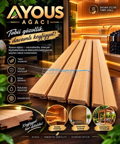 Ayous termo sauna taxtası — Bakı