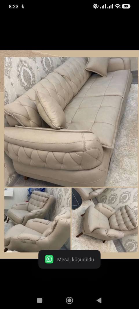 L / divan kreslo dəsti təzə kimidir 1350 azn. İstifadə edilməyib — 1 350 ₼ · Баку · Yumşaq mobilya dəstləri L / divan kreslo dəsti təzə kimidir 1350 azn. İstifadə edilməyib — Баку