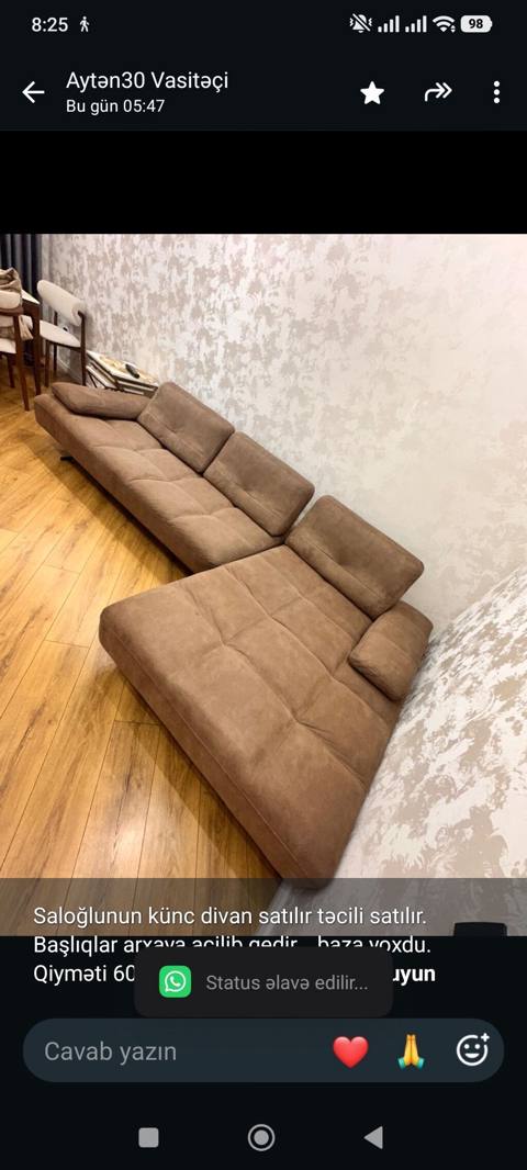 Saloğlunun künc divan satılır satılır. Başlıqlar arxaya acilib — 600 ₼ · Baku · Divanlər Saloğlunun künc divan satılır satılır. Başlıqlar arxaya acilib — Baku