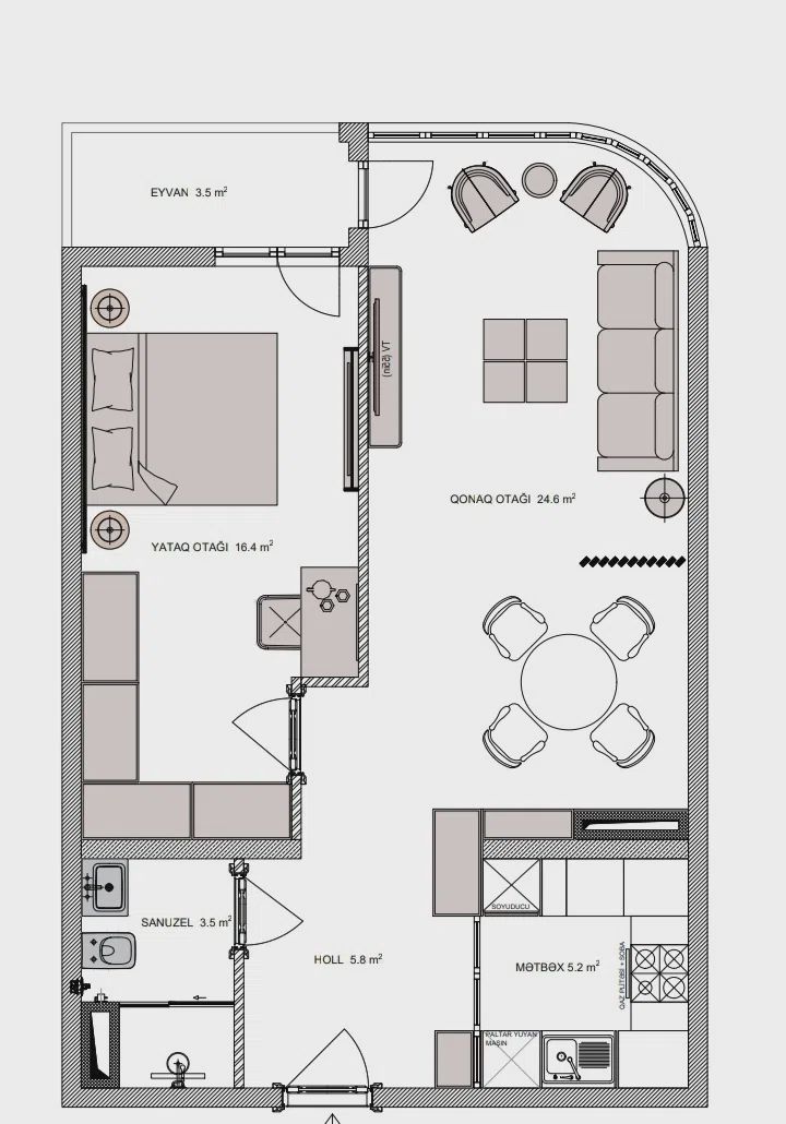 2 otaqlı mənzil 63 m² satılır Xırdalan — Mənzil, Abşeron (10)