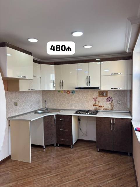 Mətbəx mebeli dəsti - Ölçü: 146/260 sm, L-formalı quruluş - Rəng: üst — Baku