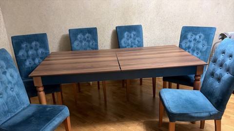 Masa desti 6 stulla.qiymet 250 man.masa acilir.unvan — Furniture