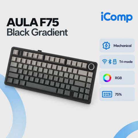 Aula F75 Black Gradient Gaming Keyboard — 159 ₼ · Baku · Klaviaturalar və siçanlar Aula F75 Black Gradient Gaming Keyboard — Baku