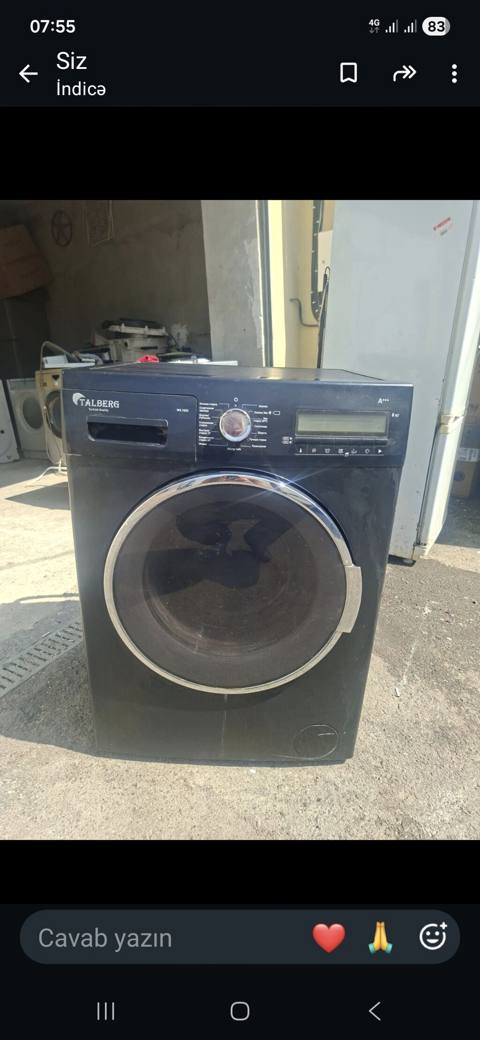 Paltaryuyan maşın Talberg, 8 kq, İşlənmiş, Avtomat, Qurutma var — 220 ₼ · Khirdalan · Çamaşır maşınları Paltaryuyan maşın Talberg, 8 kq, İşlənmiş, Avtomat, Qurutma var — Khirdalan