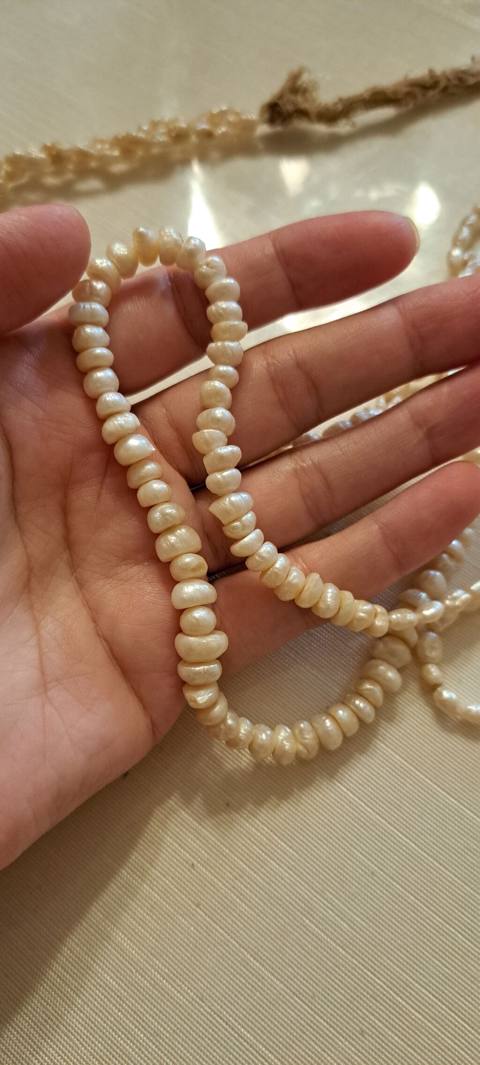 Təbii inci muncuq dəsti - Material: təbii şirin su incisi tipli — Baku