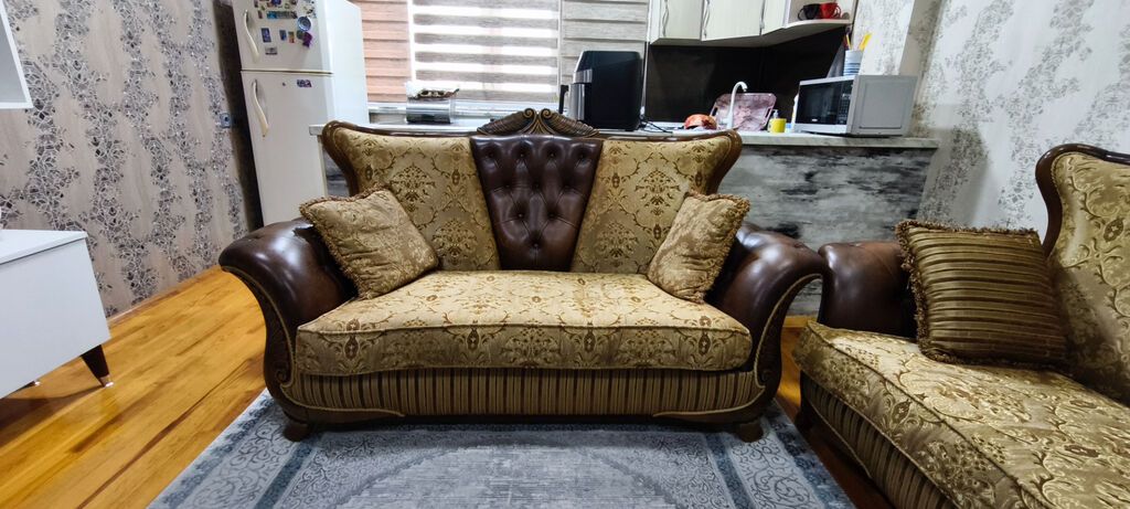 İşlənmiş, Klassik divan, 2 kreslo, Divan, Bazasız, Açılmayan — Yumşaq mobilya dəstləri, Bakı (7)