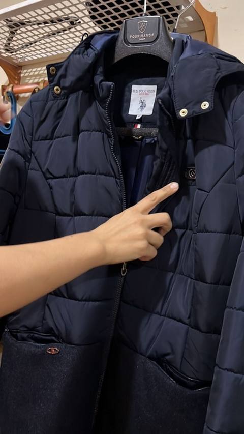 U.S. Polo Assn. kişi qışlıq gödəkçə - Rəng: tünd göy/navy - Model — Баку