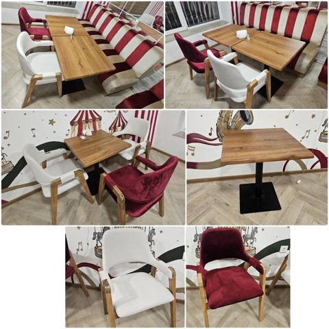 Restoran, kafe üçün masa-divan dəsti satılır. Masa 95 Azn (15 ədəddir) — Baku
