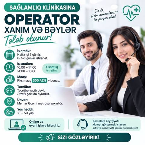Çağrı mərkəzi operatoru tələb olunur — Bakı