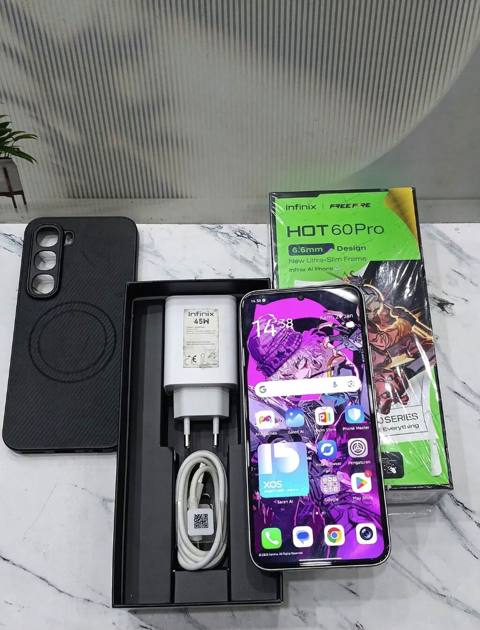 Infinix Hot 60 Pro, 256 GB, rəng - Boz, Sensor, Simsiz şarj, Face ID — Salyan