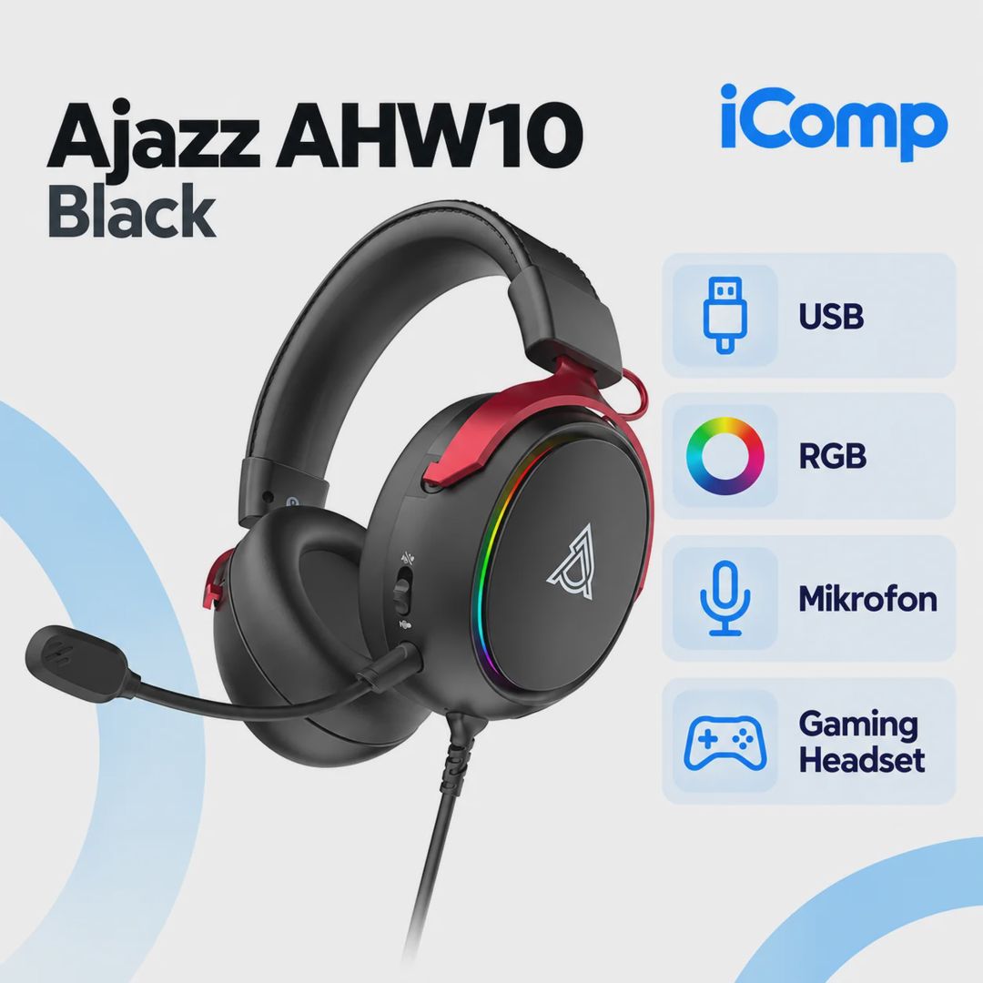 Ajazz AHW10 Black Gaming Qulaqlıq — Qulaqcıqlar, Bakı
