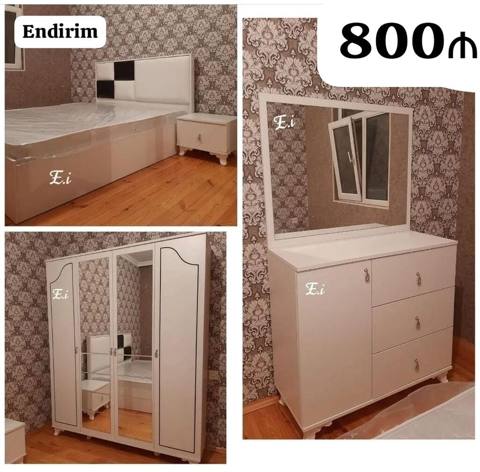 Yataq otağı mebel dəsti Tərkibi: - Çarpayı: yumşaq başlıqla, üzəri — Баку