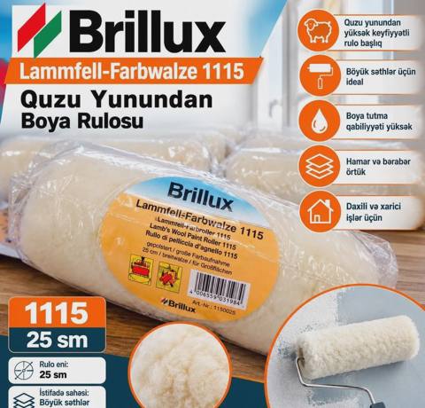 Boya rulosu Brillux 1115 təbii quzu yunu 25 sm — 7 ₼ · Баку · Tikinti materialları Boya rulosu Brillux 1115 təbii quzu yunu 25 sm — Баку