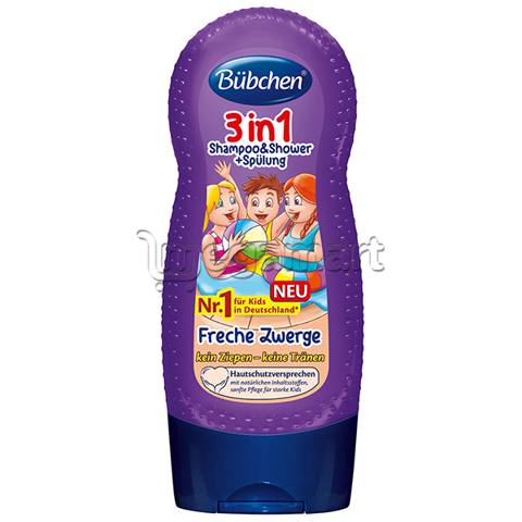 Şaç üçün şampun Bubchen "Dəcəllər" 3+ yaşdan 230 ml. "12267425" (7613035058224) — Tovarlar