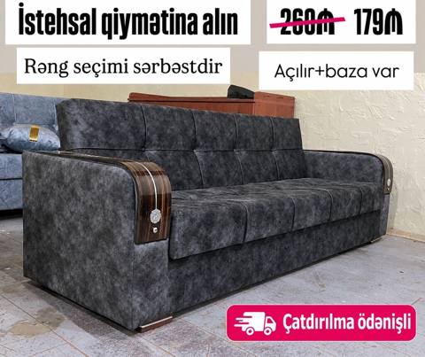 Məhsul: Açılan mexanizimli divan - Model: 3 nəfərlik divan — Baku