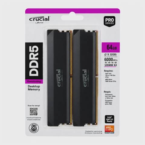 RAM Crucial Pro 64GB Kit (2x32GB) DDR5 6000MHz — 2 499 ₼ · Bakı · Mallar RAM Crucial Pro 64GB Kit (2x32GB) DDR5 6000MHz — Bakı