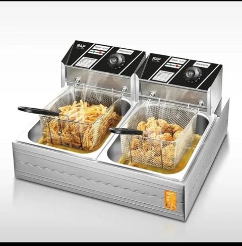 RAF ikiqablı elektrik fritürü 7l - İki müstəqil fritür vannası: eyni — Баку