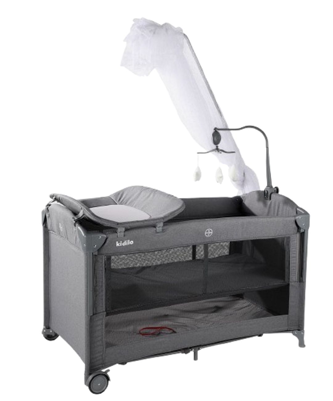 Manej-çarpayı Kidilo T-702L, boz, 125×65×74 sm — Mallar, Bakı