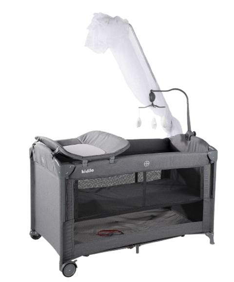 Manej-çarpayı Kidilo T-702L, boz, 125×65×74 sm — Товарлар