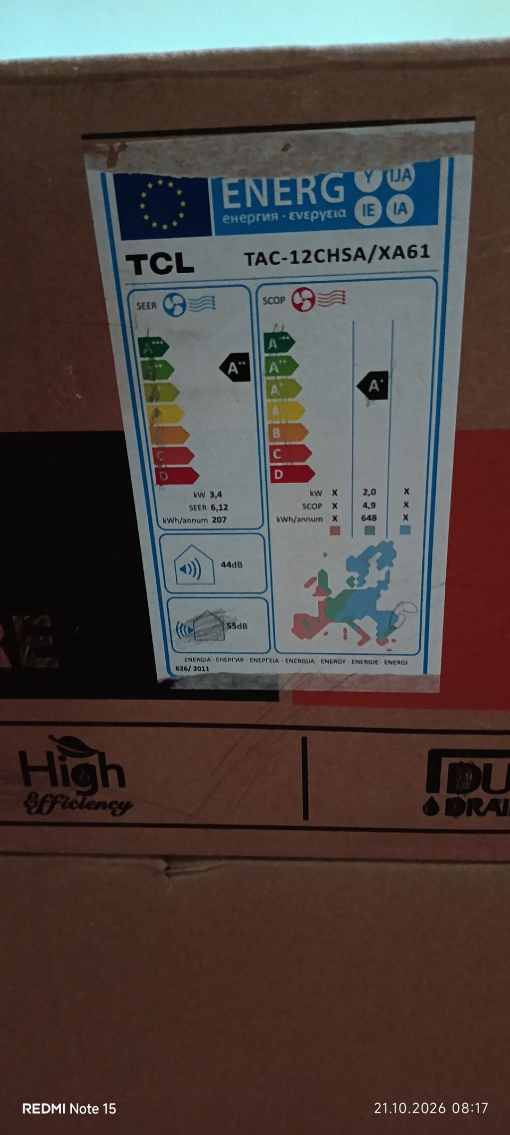 TCL split kondisioner dəsti – TAC-12CHSA/XA61 (Indoor Unit + Outdoor — Kondisioner və split-sistemlər, Zərdab (8)