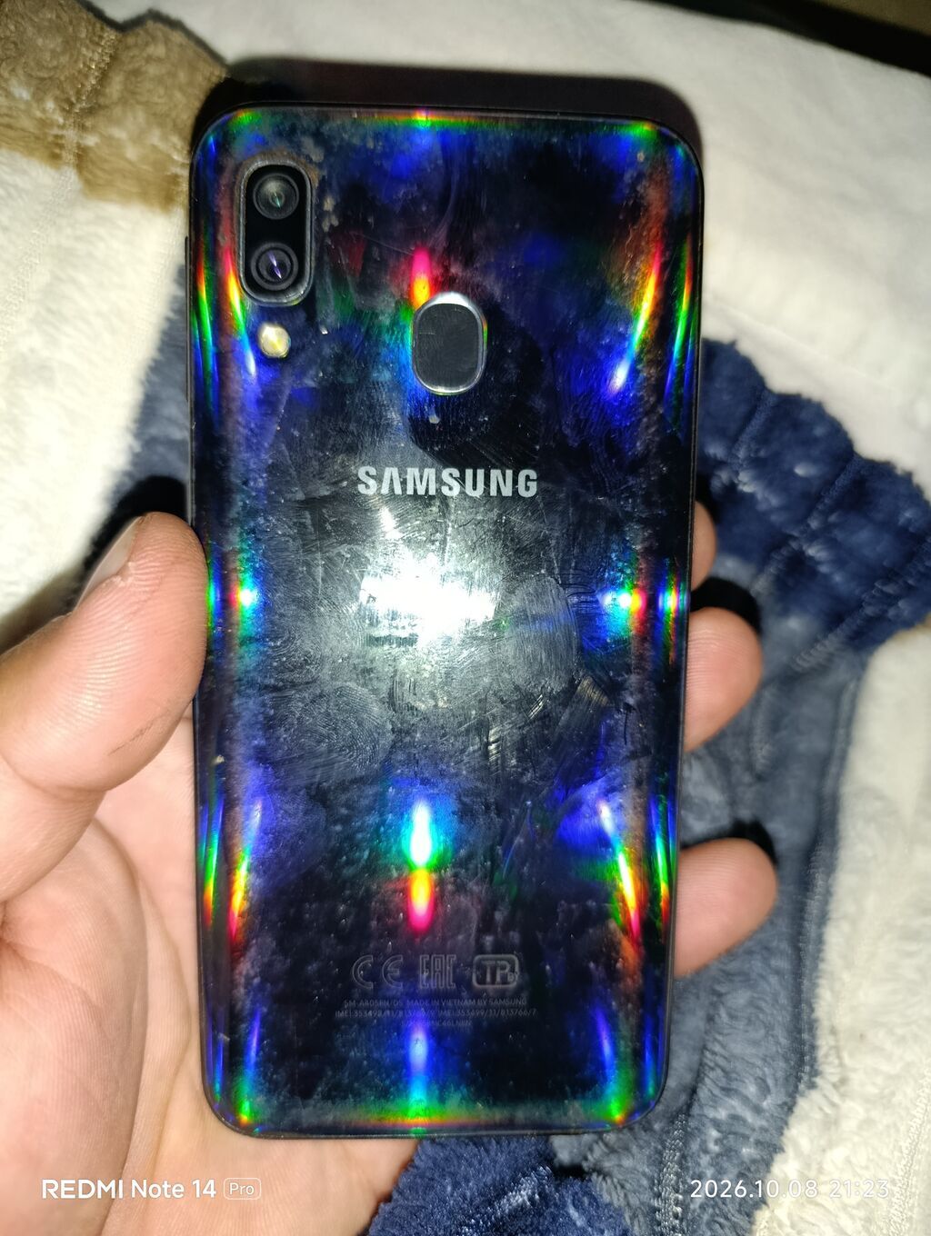Samsung Galaxy A40, 64 GB, rəng - Qara, Qırıq — Samsung, Ağstafa (2)