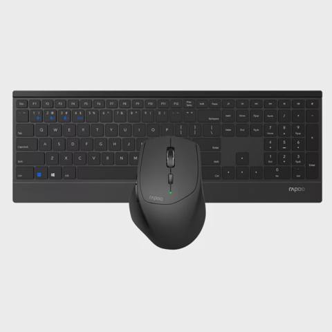 Combo Rapoo 9500M Multi-mode Wireless Silent Keyboard&Mouse Black — Goods