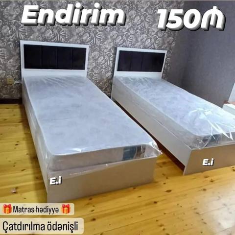 Endirim Tək nəfərlik çarpayı Qiymət: 150₼ Matras hədiyyə — Baku