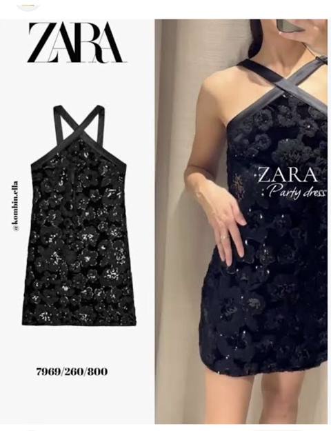 Zara Party Dress – qara rəngdə mini paltar 1 defe geyinilib ideal — Баку
