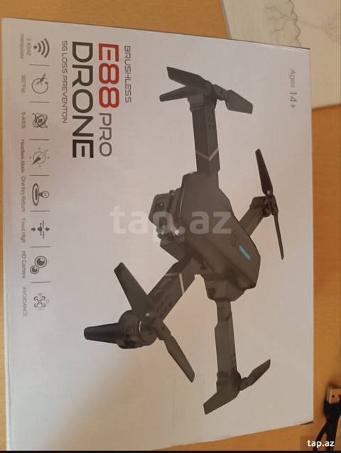 E88 Pro Brushless Drone - 5G siqnal itkisinə qarşı qoruma - 2.4 GHz — Baku