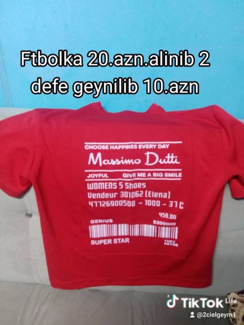 Qadın geyim dəsti – ayrı-ayrılıqda təqdim olunur: - Qırmızı qısaqol — Geyim, ayaqqabı, aksesuarlar