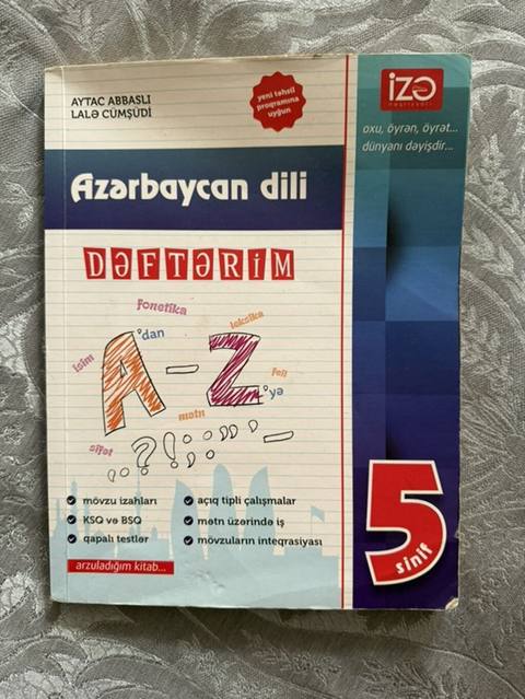 Azərbaycan dili İş dəftəri 5-ci sinif — Sport, xobbi, dam olish