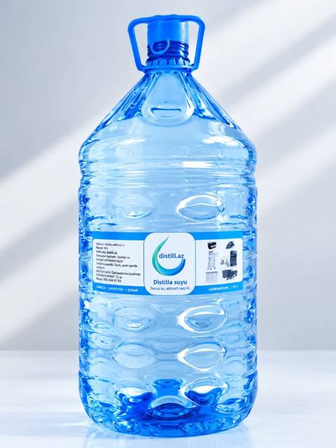 Məhsul: Distill.az – Distillə olunmuş su Həcm: 19 litr,daşıma üçün — Bakı