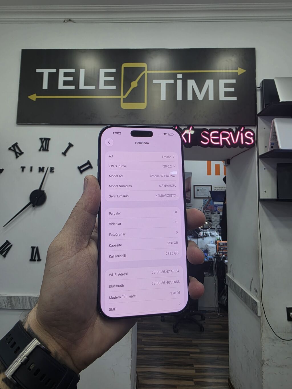 IPhone 17 Pro Max, 256 GB, Blue Titanium, Zəmanət, Simsiz şarj, Face ID — Apple iPhone, Bakı (3)
