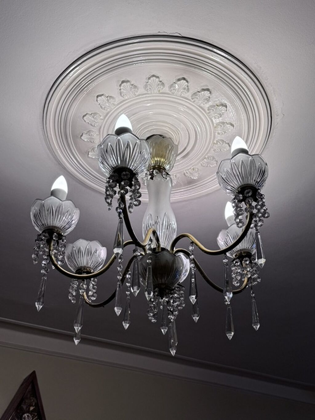 Çılçıraq, 6 lampa, Şüşə — Tavan is?qlar? v? cilc?raqlar, Bakı (4)