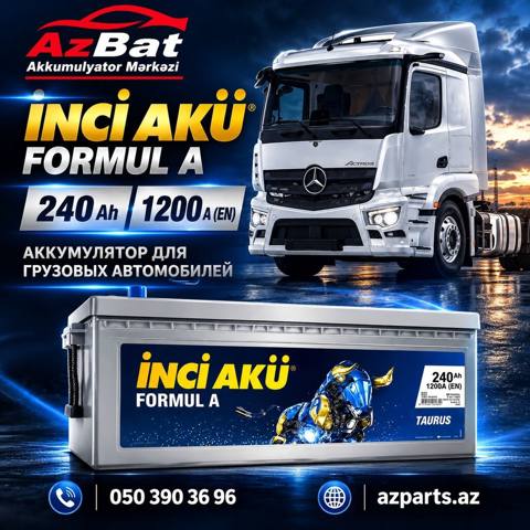 Inci Akü, 95 ah, Orijinal, Türkiyə, Yeni — Bakı