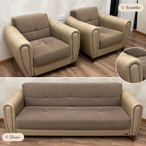 Endirim olundu Divan-kreslo dəsti satılır – 200₼. Dəst: 1 ədəd — 200 ₼ · Баку · Yumşaq mobilya dəstləri Endirim olundu Divan-kreslo dəsti satılır – 200₼. Dəst: 1 ədəd — Баку