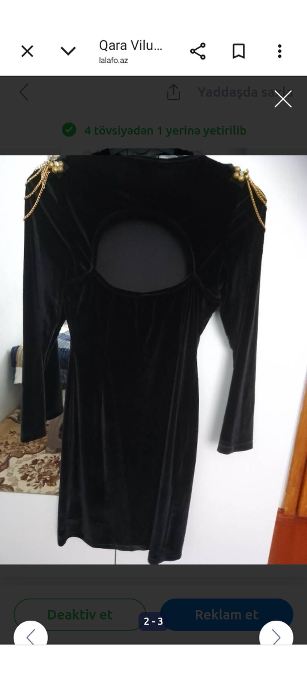 Qara məxməri qadın donu - Parça: yumşaq məxmər, elastik quruluş — Axşam paltarları, Bakı (3)
