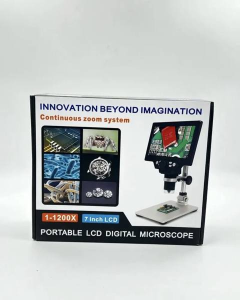 Portativ LCD Rəqəmsal Mikroskop – 1–1200x böyütmə, 7 düymlük LCD ekran — Bakı