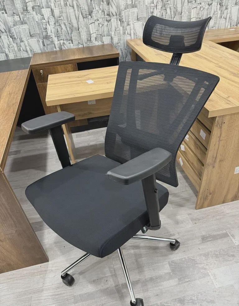 Kreslo Boz rəng — Ofis mebeli, Bakı (3)