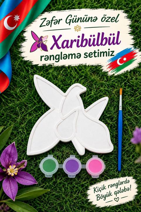 Xarıbülbül rəngləmə seti – Zəfər Gününə özel Qiyməti toplu sifatişdə — Sangachal
