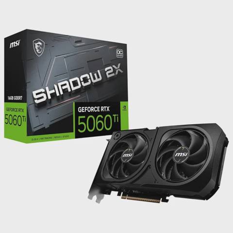 MSI GeForce RTX 5060 Ti 16G GDDR7 Shadow 2X OC Plus — EVO comp — Компьютерлер және ноутбуктер