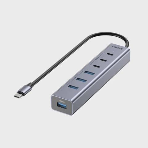 Unıtek HUB S7+ 7-in-1 Usb-c Hub With 3 Usb-c 10Gbps Ports and 4 Usb-a 5 Gbps Ports H1335AGY01 — 56 ₼ · Bakı · Kabelləri, adapterlər və keçidçilər Unıtek HUB S7+ 7-in-1 Usb-c Hub With 3 Usb-c 10Gbps Ports and 4 Usb-a 5 Gbps Ports H1335AGY01 — Bakı