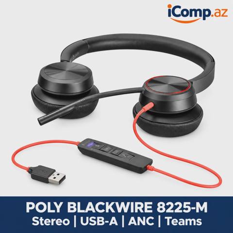 Poly Blackwire 8225-M (772K3AA) Usb-a ANC Stereo Qulaqlıq — Bakı
