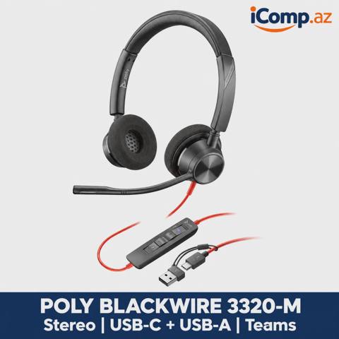 Poly Blackwire 3320-M (8X220AA) Usb-c Stereo Qulaqlıq — Bakı